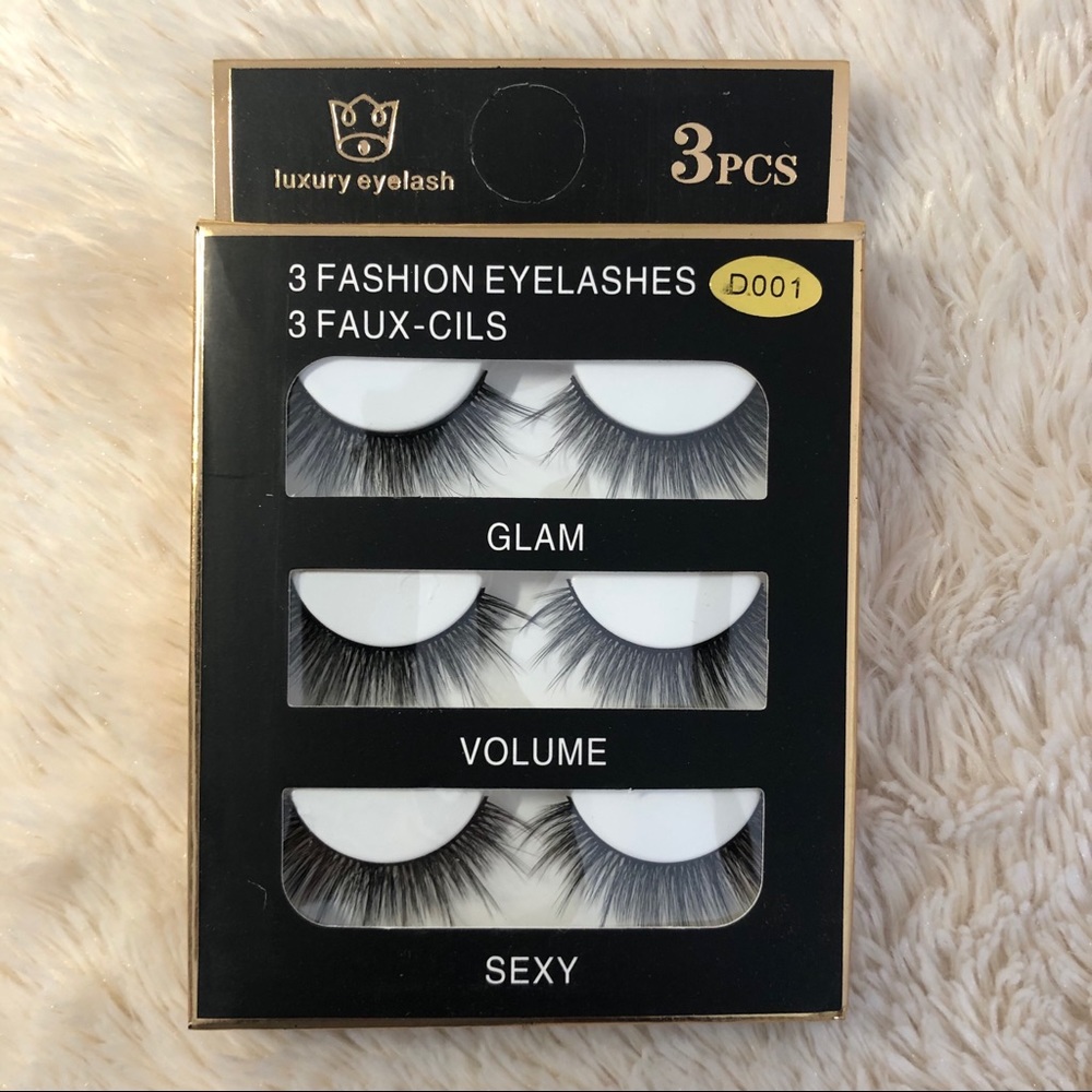 LUXURY FALSE EYELASHES 3PCS